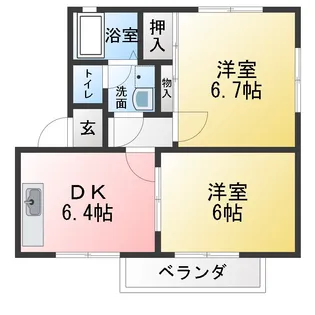 ドミールイズミ【2階】の間取り