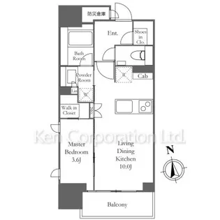 ピアース渋谷【14階】の間取り
