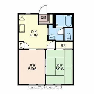 エクセル新畑【2階】の間取り