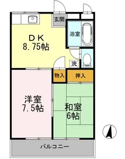 グリーンハイツII【1階】の間取り