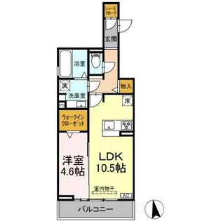 D-ROOMアドバンス十王町【3階】の間取り