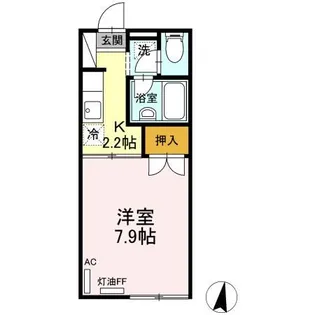 コーポリアライズ【1階】の間取り