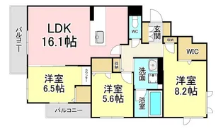 シャーメゾンステージ千代ケ崎【2階】の間取り