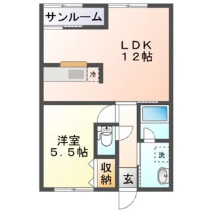 ハイツオウル【2階】の間取り