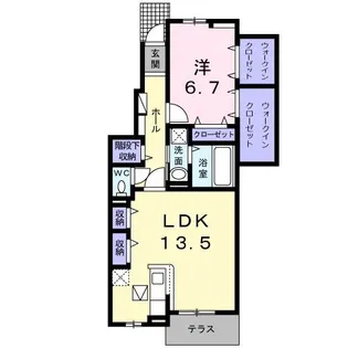 メゾン・ド・カルムVI【1階】の間取り