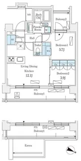 シーズンフラッツ町屋【2階】の間取り