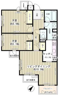パティオ成城【2階】の間取り