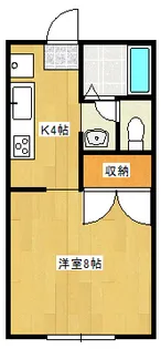 みどりのコーポ【1階】の間取り