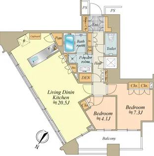 勝どきザ・タワー【41階】の間取り