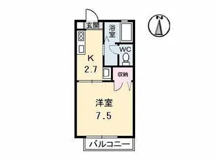 ディア エスタ A棟【1階】の間取り