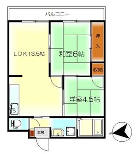 ハイツ広白石【3階】の間取り