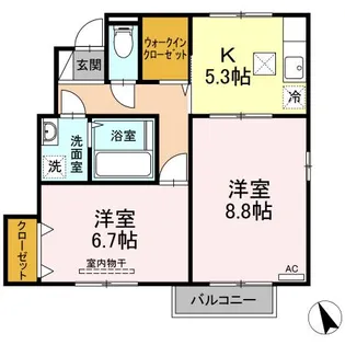 セジュール泉中央【1階】の間取り