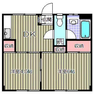 志貴ハイム【1階】の間取り