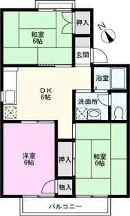 セジュールハマノ【2階】の間取り