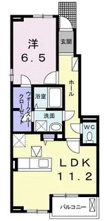 コーポ牧の池【1階】の間取り