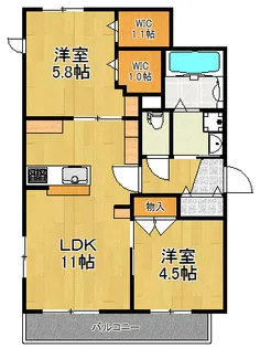 Diamond marsh【3階】の間取り