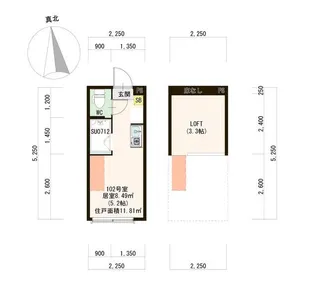 Arca Urbana志茂【1階】の間取り