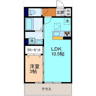 エバーヒル【1階】の間取り