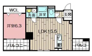 ルーブル黄金【3階】の間取り