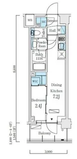 リビオメゾン東北沢【4階】の間取り