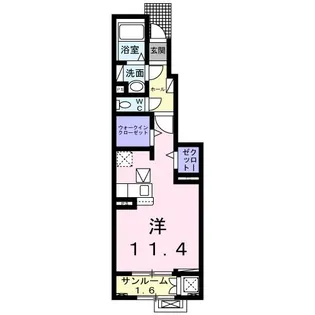 アルブル ヴィラージュ【1階】の間取り