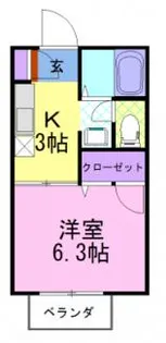 ジュネスルミエール【2階】の間取り