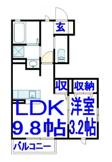 ルミエールハイツ【1階】の間取り