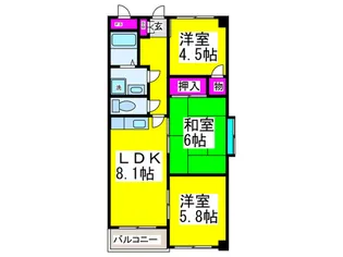Viente三国ヶ丘【1階】の間取り