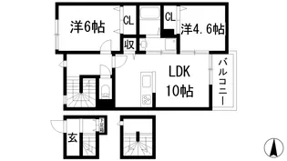 エスメゾン(S-MAISON)【2階】の間取り