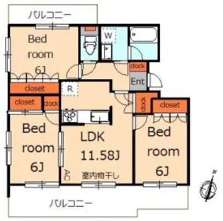 サンヴィスタ烏山【1階】の間取り