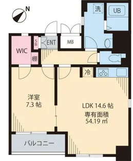 N・Y根津八重垣【8階】の間取り
