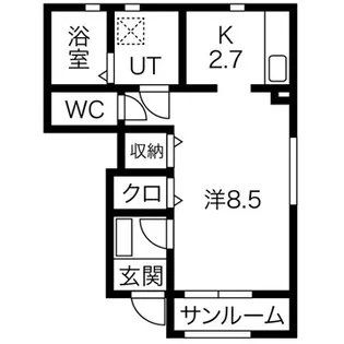 アッシュネクスト【1階】の間取り