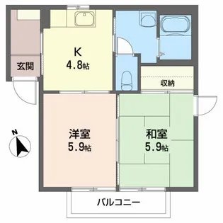 フレグランス・イ-スト B【1階】の間取り