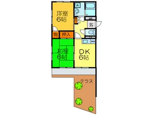 シティメゾン小阪【1階】の間取り