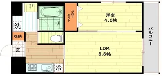 ヴェルレジデンス天満【3階】の間取り