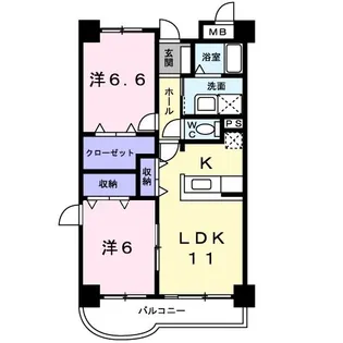 マンション グランデ カナバ【3階】の間取り