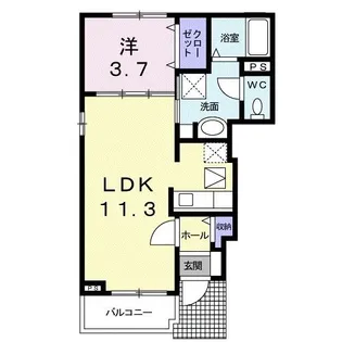プリムローズ【1階】の間取り