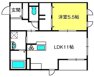 カサブランカ北大宮【2階】の間取り