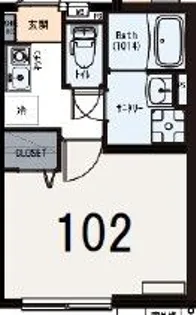 IXO西が丘【1階】の間取り