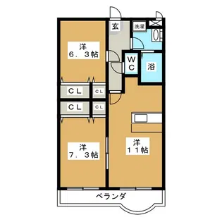 デルニエール【4階】の間取り