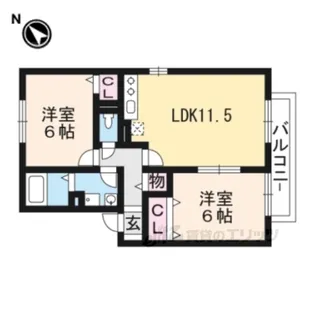 アルカディアD棟【2階】の間取り
