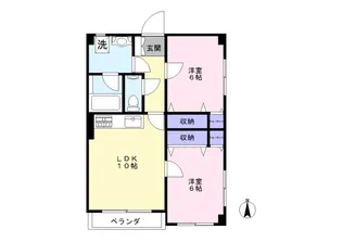ヴィラージュ松原II【1階】の間取り