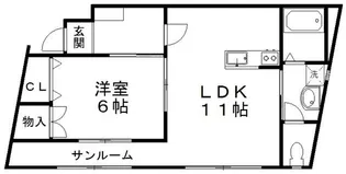 俵町ハイツ【2階】の間取り