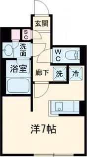 ウェルスクエアイズム用賀【1階】の間取り