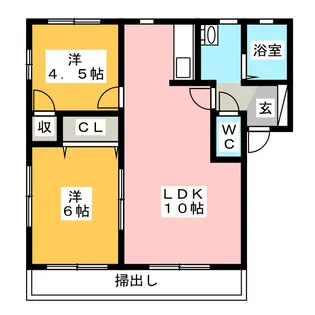 グリーンコーポI A【1階】の間取り