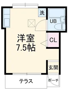 ローズアパートQ17【1階】の間取り