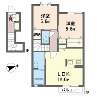 エマーブル・ケイ【2階】の間取り