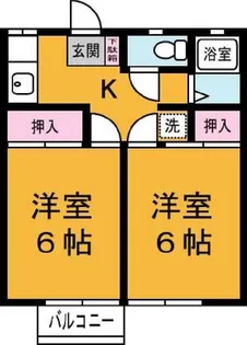 松岡ハイツ【2階】の間取り