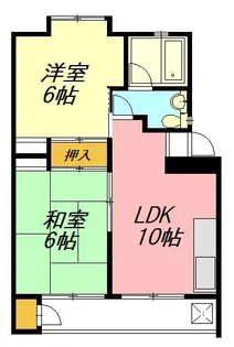 アパートメント大貫【5階】の間取り
