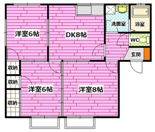 グレイスカンドウ C棟【1階】の間取り